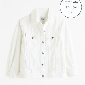 Abercrombie & Fitch White Denim Jacket, size XXS
